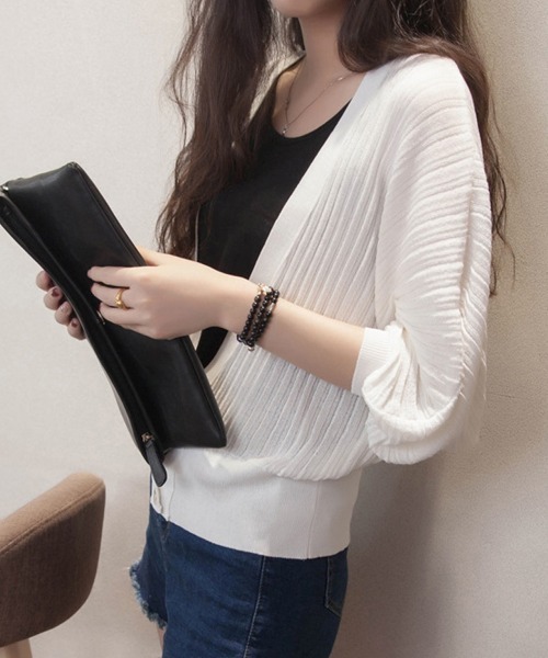 Miniministore(ミニミニストア)の「薄手 カーディガン レディース(カーディガン/ボレロ・レディース・ホワイト/ベージュ/ブラック/グリーン・FREE)」の19枚目の写真