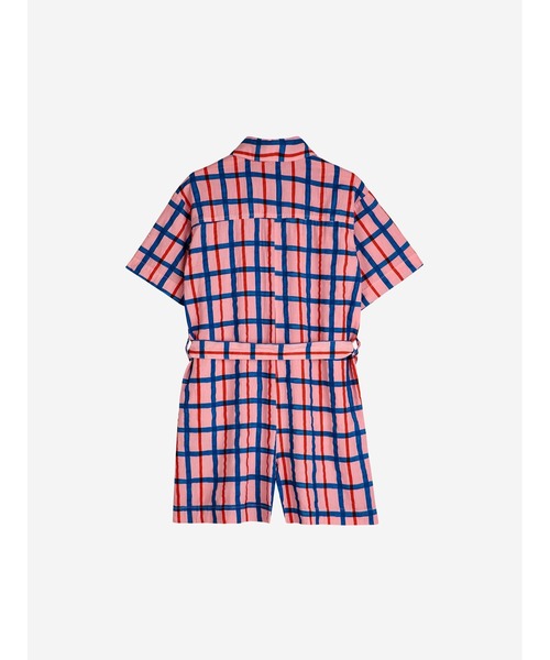 BOBO CHOSES(ボボショーズ)の「Checked collar buttoned short playsuit(つなぎ/オールインワン・レディース・ピンク・S/M/XS)」の7枚目の写真
