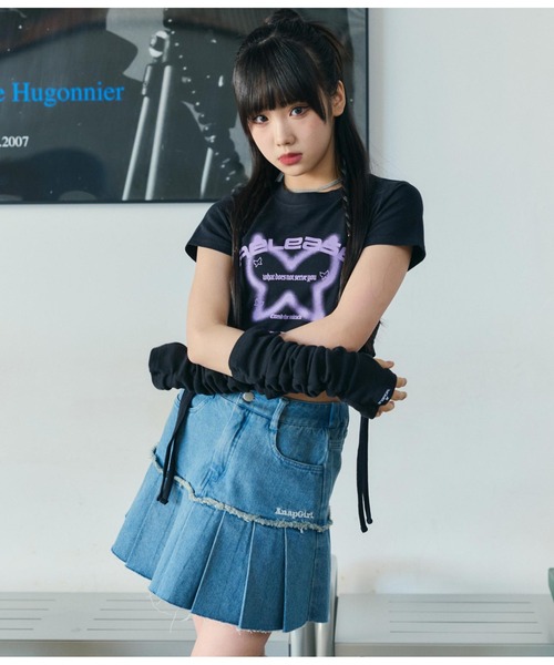 ANAP GiRL（アナップガール）の「ダメージ加工プリーツスカート