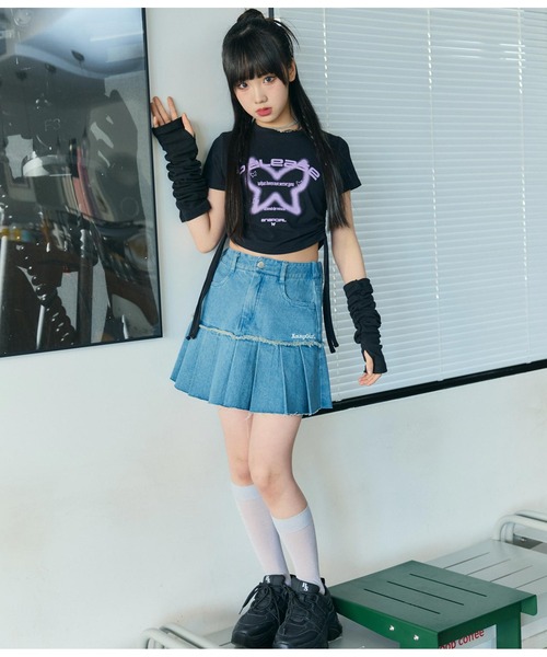 ANAP GiRL（アナップガール）の「ダメージ加工プリーツスカート