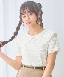 Amourire girl（アムリールガール）の「カットレースプルオーバー(130㎝～160㎝)（シャツ/ブラウス・キッズ）」