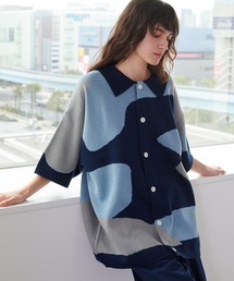 ONCILY | NUANCE PATTERN KNIT SHIRT CARDIGAN / ニュアンスニットシャツカーディガン(シャツ/ブラウス)