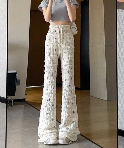 N.s(エヌドットエス)の「リボンデザインティアードフリルパンツ(その他パンツ・レディース・ブラック/ベージュ・S/M/L)」の9枚目の写真