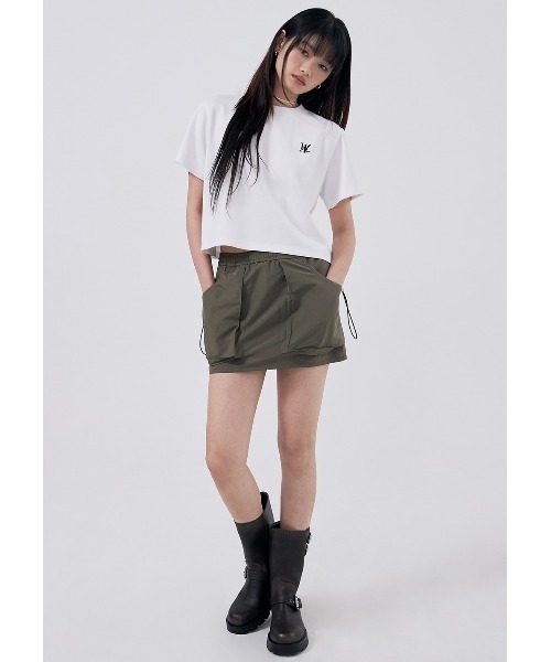 WOOALONG（ウアロン）の「A'GEM/9 × .kom 『WOOALONG/ウアロン』  Silket cotton T-shirts/シルケットコットンTシャツ（Tシャツ/カットソー・レディース・ブラック/ホワイト・S/M）」の9枚目の写真