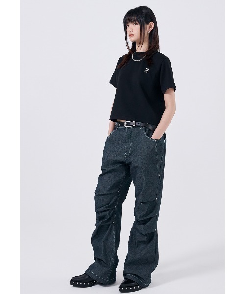 WOOALONG（ウアロン）の「A'GEM/9 × .kom 『WOOALONG/ウアロン』  Silket cotton T-shirts/シルケットコットンTシャツ（Tシャツ/カットソー・レディース・ブラック/ホワイト・S/M）」の17枚目の写真