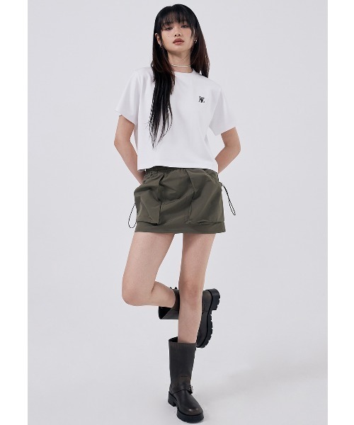 WOOALONG（ウアロン）の「A'GEM/9 × .kom 『WOOALONG/ウアロン』  Silket cotton T-shirts/シルケットコットンTシャツ（Tシャツ/カットソー・レディース・ブラック/ホワイト・S/M）」の10枚目の写真