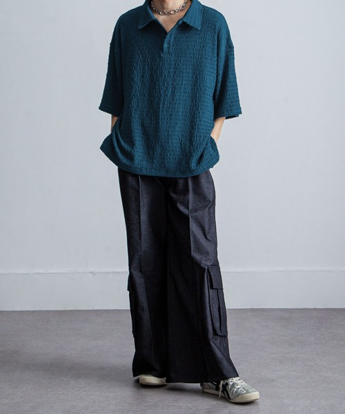 NILWAY(ニルウェイ)の「アンダーポケットフレアカーゴスラックス/アンダーポケットデザインフレア カーゴパンツ(カーゴパンツ・メンズ・ダークグレー/ライトグレー/ブラック・MEDIUM/LARGE/SMALL)」の18枚目の写真