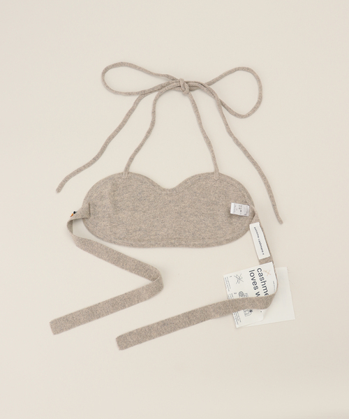 extreme cashmere（エクストリーム　カシミヤ）の「EXTREME CASHMERE （エクストリーム カシミヤ） Bralette（その他トップス・レディース・ライトグレー/ネイビー・FREE）」の10枚目の写真