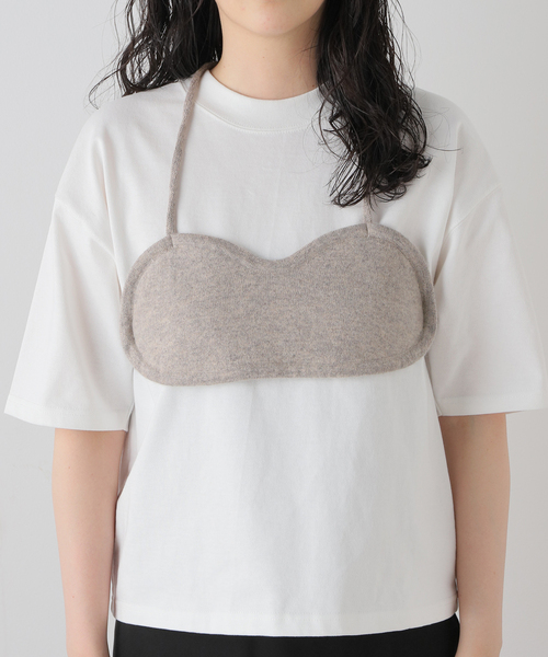 extreme cashmere（エクストリーム　カシミヤ）の「EXTREME CASHMERE （エクストリーム カシミヤ） Bralette（その他トップス・レディース・ライトグレー/ネイビー・FREE）」の11枚目の写真