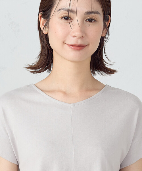 COMME CA ISM（コムサイズム）の「綿100％ バックデザイン 半袖 Ｔワンピース（ワンピース・レディース・モカ/ライトグレー/ターコイズブルー/ブラック・MEDIUM/LARGE）」の22枚目の写真