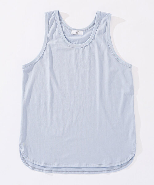 417 EDIFICE（フォーワンセブンエディフィス）の「レイヤード テンジク タンクトップ（タンクトップ・メンズ・ブラック/ブルー/ホワイト/ライトグレー・LARGE/MEDIUM/SMALL）」の4枚目の写真