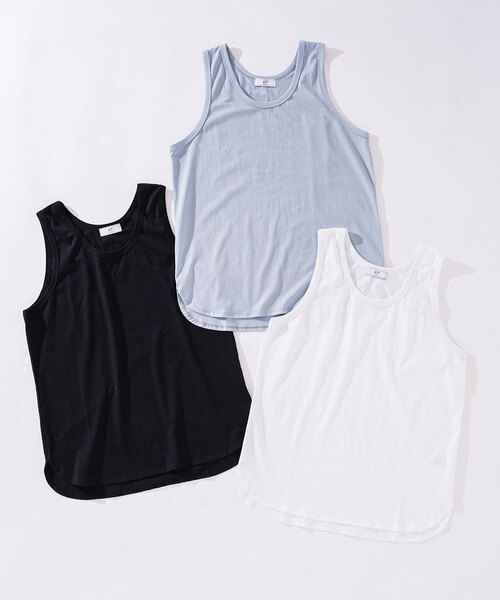 417 EDIFICE（フォーワンセブンエディフィス）の「レイヤード テンジク タンクトップ（タンクトップ・メンズ・ブラック/ブルー/ホワイト/ライトグレー・LARGE/MEDIUM/SMALL）」の13枚目の写真