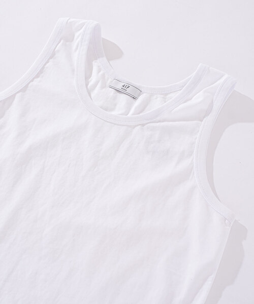 417 EDIFICE（フォーワンセブンエディフィス）の「レイヤード テンジク タンクトップ（タンクトップ・メンズ・ブラック/ブルー/ホワイト/ライトグレー・LARGE/MEDIUM/SMALL）」の15枚目の写真