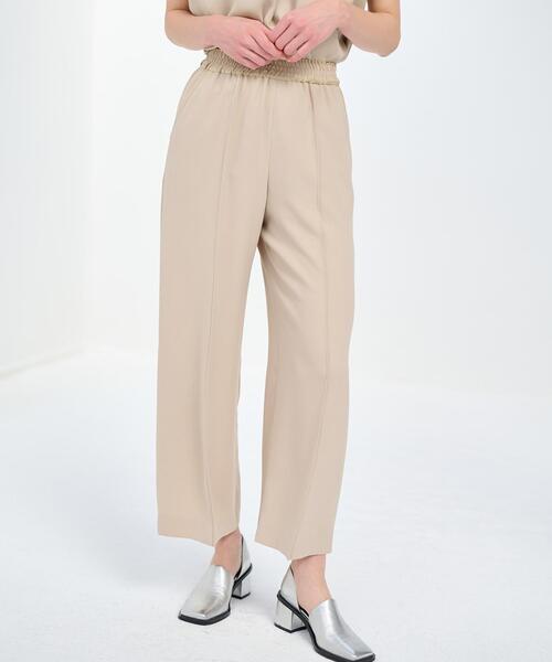 LANVIN en Bleu（ランバンオンブルー）の「ジョーゼットゴムワイドパンツ（その他パンツ・レディース・ブラック/ベージュ・38/36）」の2枚目の写真
