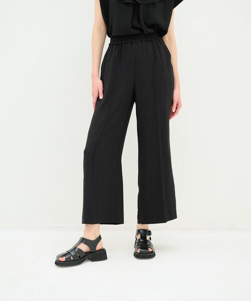 LANVIN en Bleu（ランバンオンブルー）の「ジョーゼットゴムワイドパンツ（その他パンツ・レディース・ブラック/ベージュ・38/36）」の12枚目の写真