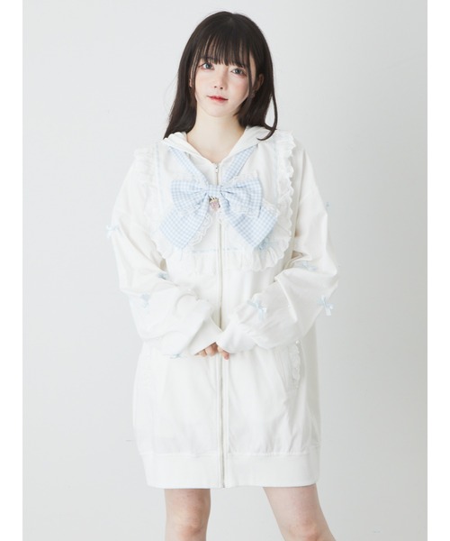 Ank Rouge（アンクルージュ）の「ギンガムリボンうさみみパーカー 