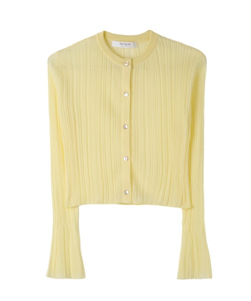 Random Ribbed Knit Cardigan（カーディガン/ボレロ）｜Her lip to
