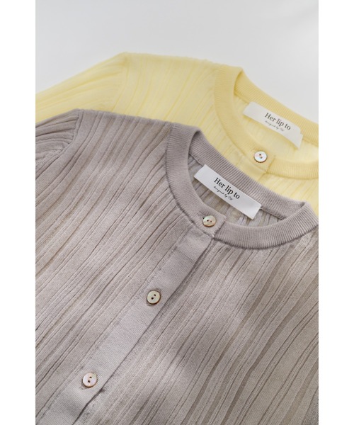 Random Ribbed Knit Cardigan（カーディガン/ボレロ）｜Her lip to