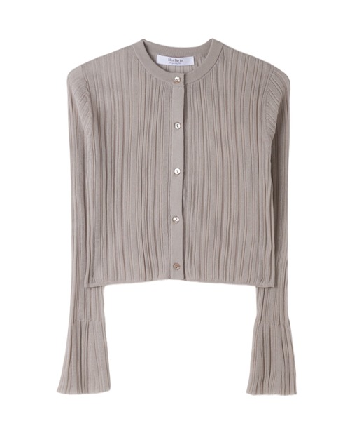 Random Ribbed Knit Cardigan（カーディガン/ボレロ）｜Her lip to