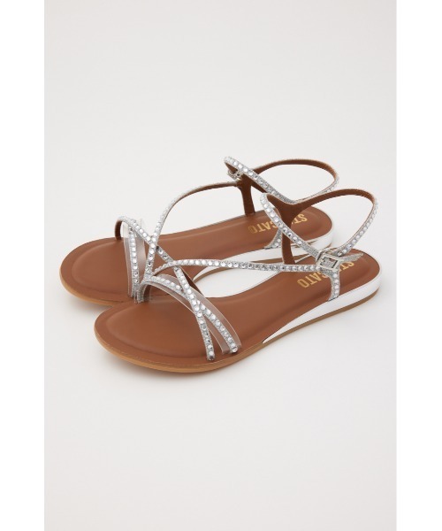STACCATO(スタッカート)の「メタストーンクロスフラット(サンダル・レディース・シルバー・22.5cm/23cm/23.5cm/24cm/24.5cm)」の5枚目の写真