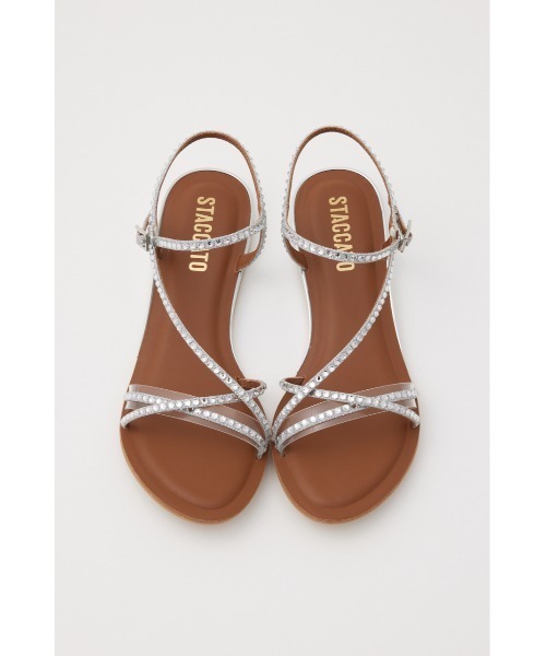 STACCATO(スタッカート)の「メタストーンクロスフラット(サンダル・レディース・シルバー・22.5cm/23cm/23.5cm/24cm/24.5cm)」の6枚目の写真