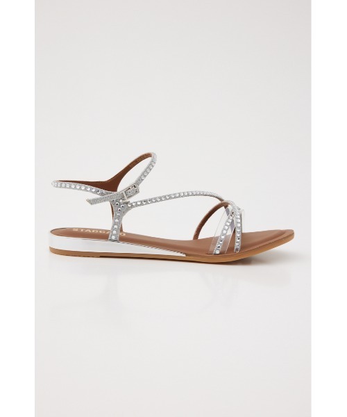 STACCATO(スタッカート)の「メタストーンクロスフラット(サンダル・レディース・シルバー・22.5cm/23cm/23.5cm/24cm/24.5cm)」の7枚目の写真