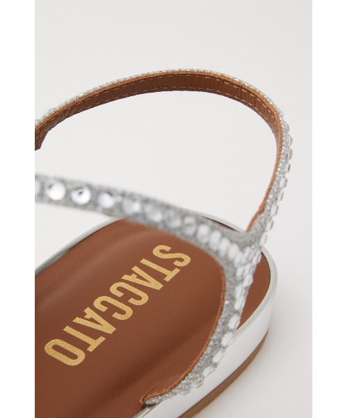 STACCATO(スタッカート)の「メタストーンクロスフラット(サンダル・レディース・シルバー・22.5cm/23cm/23.5cm/24cm/24.5cm)」の13枚目の写真