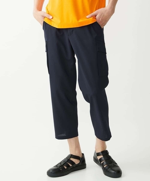 MK MICHEL KLEIN HOMME （エムケーミッシェルクランオム）の「【ラスト１/残りわずか/在庫限り】クロップドカーゴパンツ / シャリポリストレッチ（カーゴパンツ・メンズ・グレー/ライトカーキ/ネイビー・50/48/46）」の11枚目の写真