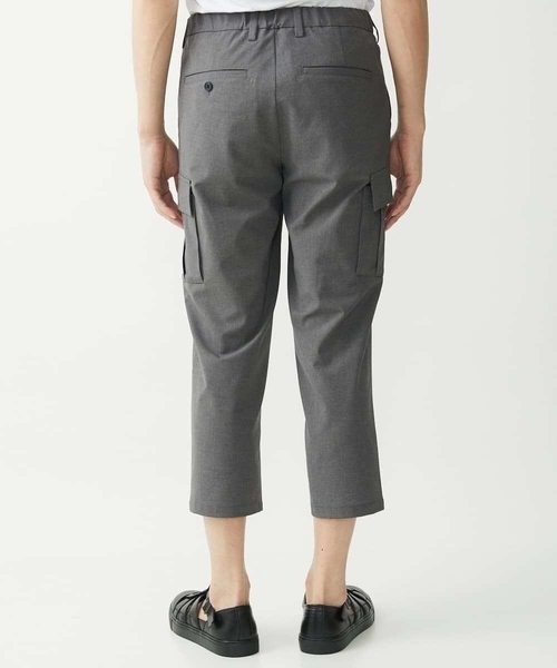MK MICHEL KLEIN HOMME （エムケーミッシェルクランオム）の「【ラスト１/残りわずか/在庫限り】クロップドカーゴパンツ / シャリポリストレッチ（カーゴパンツ・メンズ・グレー/ライトカーキ/ネイビー・50/48/46）」の16枚目の写真