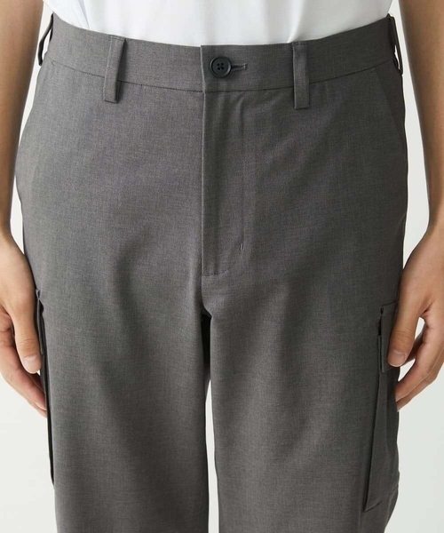 MK MICHEL KLEIN HOMME （エムケーミッシェルクランオム）の「【ラスト１/残りわずか/在庫限り】クロップドカーゴパンツ / シャリポリストレッチ（カーゴパンツ・メンズ・グレー/ライトカーキ/ネイビー・50/48/46）」の17枚目の写真