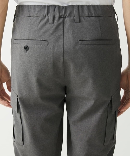 MK MICHEL KLEIN HOMME （エムケーミッシェルクランオム）の「【ラスト１/残りわずか/在庫限り】クロップドカーゴパンツ / シャリポリストレッチ（カーゴパンツ・メンズ・グレー/ライトカーキ/ネイビー・50/48/46）」の19枚目の写真
