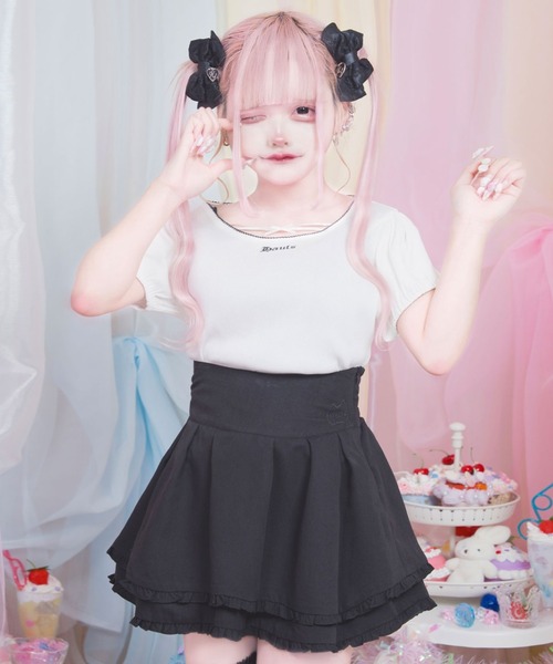 ダブルりぼんピチTEE（Tシャツ/カットソー）｜Hauls（ハウルズ）