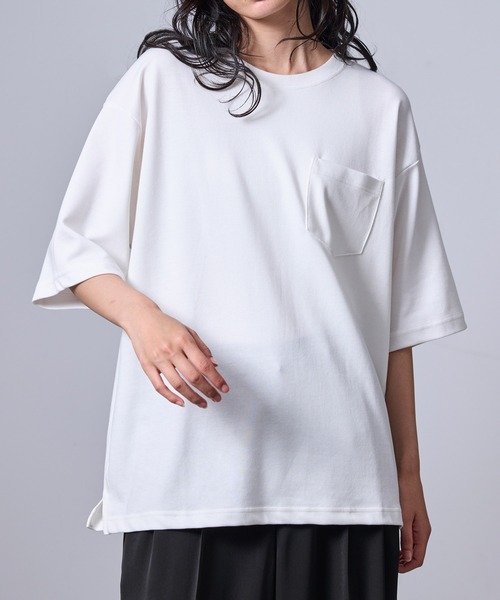  j.n.r.d（ジェー・エヌ・アール・ディー）の「COTTONドライタッチTシャツ（Tシャツ/カットソー・メンズ・ベージュ/サックスブルー/ホワイト/ブラック・L/LL/M）」の16枚目の写真