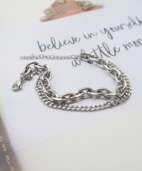 Ressaca（レサーカ）の「シルバー2連チェーンブレスレット（ブレスレット・メンズ・シルバー・FREE）」の3枚目の写真