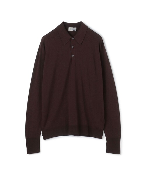 JOHN SMEDLEY(ジョンスメドレー)の「JOHN SMEDLE DORSET ウール ニットポロシャツ(ニット/セーター・メンズ・ブラック/ピンク/ブラウン・M/L)」の1枚目の写真