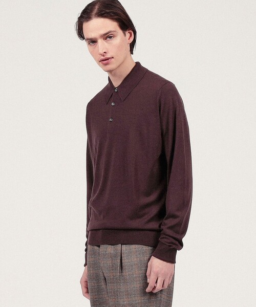 JOHN SMEDLEY(ジョンスメドレー)の「JOHN SMEDLE DORSET ウール ニットポロシャツ(ニット/セーター・メンズ・ブラック/ピンク/ブラウン・M/L)」の13枚目の写真