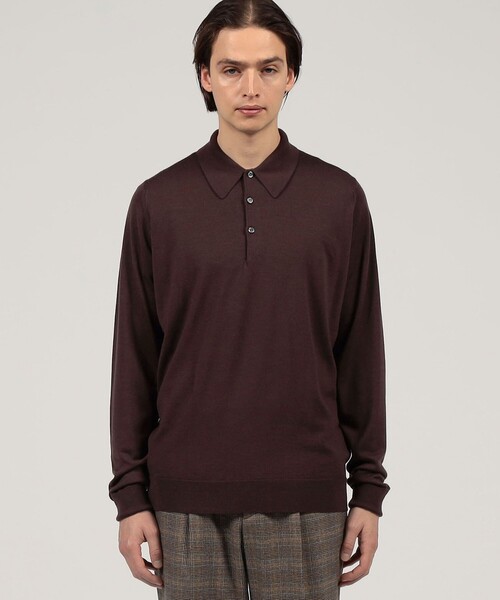 JOHN SMEDLEY(ジョンスメドレー)の「JOHN SMEDLE DORSET ウール ニットポロシャツ(ニット/セーター・メンズ・ブラック/ピンク/ブラウン・M/L)」の12枚目の写真