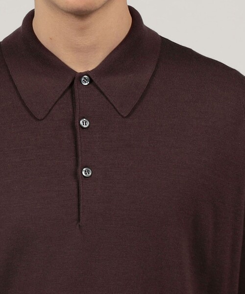JOHN SMEDLEY(ジョンスメドレー)の「JOHN SMEDLE DORSET ウール ニットポロシャツ(ニット/セーター・メンズ・ブラック/ピンク/ブラウン・M/L)」の9枚目の写真