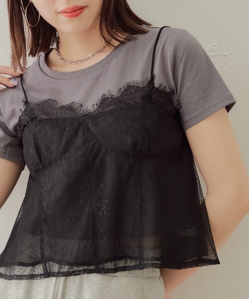 Chico(チコ)の「コルセットキャミ+インナーセットT(Tシャツ/カットソー・レディース・ホワイト系その他2/ホワイト/グレー系その他2・FREE)」の14枚目の写真