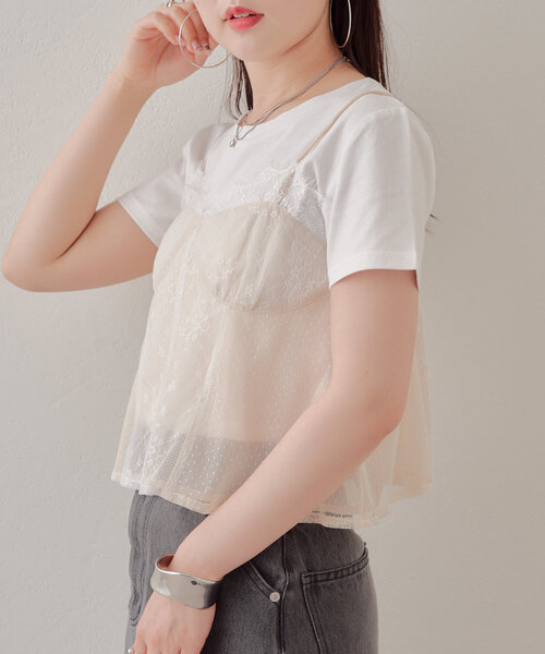 Chico(チコ)の「コルセットキャミ+インナーセットT(Tシャツ/カットソー・レディース・ホワイト系その他2/ホワイト/グレー系その他2・FREE)」の18枚目の写真
