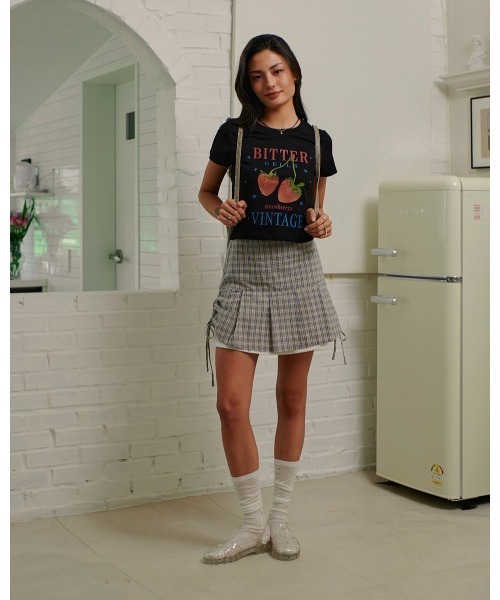 BITTER CELLS（ビターセルズ）の「BITTER CELLS／BERRY Tシャツ（Tシャツ/カットソー・レディース・ホワイト/ピンク/ブラック・SMALL）」の11枚目の写真