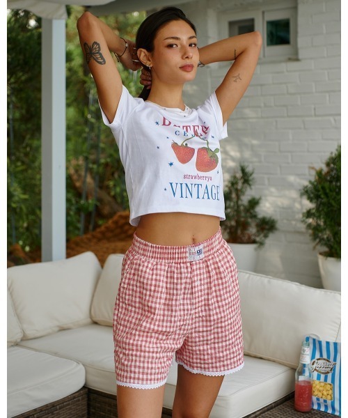BITTER CELLS（ビターセルズ）の「BITTER CELLS／BERRY Tシャツ（Tシャツ/カットソー・レディース・ホワイト/ピンク/ブラック・SMALL）」の22枚目の写真