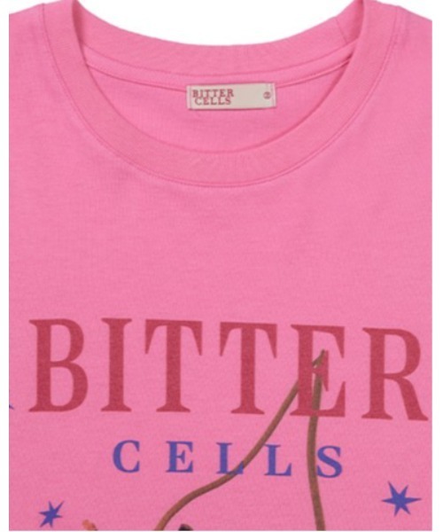 BITTER CELLS（ビターセルズ）の「BITTER CELLS／BERRY Tシャツ（Tシャツ/カットソー・レディース・ホワイト/ピンク/ブラック・SMALL）」の5枚目の写真
