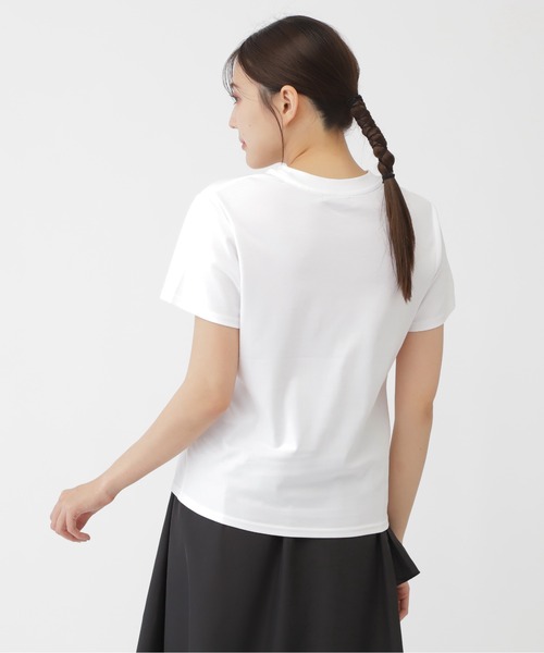 JILL by JILL STUART(ジルバイジルスチュアート)の「◇フロッキーエンブレムプリントTシャツ(Tシャツ/カットソー・レディース・ピンク/ホワイト系その他/ホワイト・FREE)」の20枚目の写真