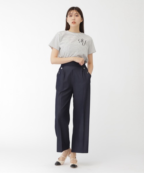JILL by JILL STUART(ジルバイジルスチュアート)の「◇フロッキーエンブレムプリントTシャツ(Tシャツ/カットソー・レディース・ピンク/ホワイト系その他/ホワイト・FREE)」の4枚目の写真