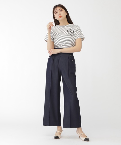 JILL by JILL STUART(ジルバイジルスチュアート)の「◇フロッキーエンブレムプリントTシャツ(Tシャツ/カットソー・レディース・ピンク/ホワイト系その他/ホワイト・FREE)」の6枚目の写真