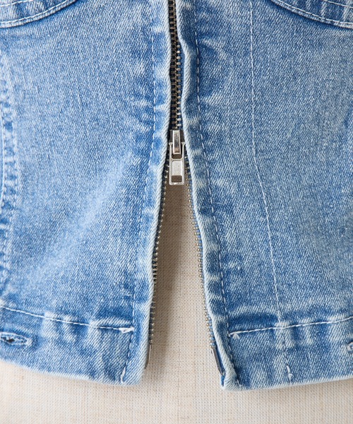 one after another NICE CLAUP（ワンアフターアナザーナイスクラップ）の「ローズブローチ付きビスチェセットパンツ（サロペット/オーバーオール・レディース・ブラック/サックスブルー/ブルー・MEDIUM/SMALL）」の8枚目の写真