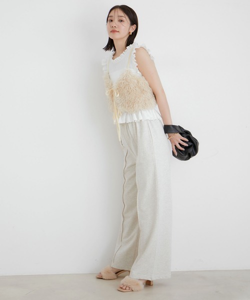 Juze(ジュゼ)の「ファーサンダル(ドレスシューズ・レディース・グレー/ベージュ系その他2・S/M/L)」の9枚目の写真