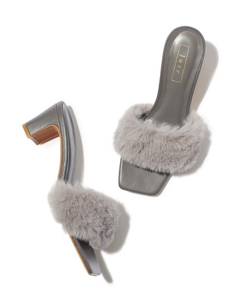 Juze(ジュゼ)の「ファーサンダル(ドレスシューズ・レディース・グレー/ベージュ系その他2・S/M/L)」の11枚目の写真