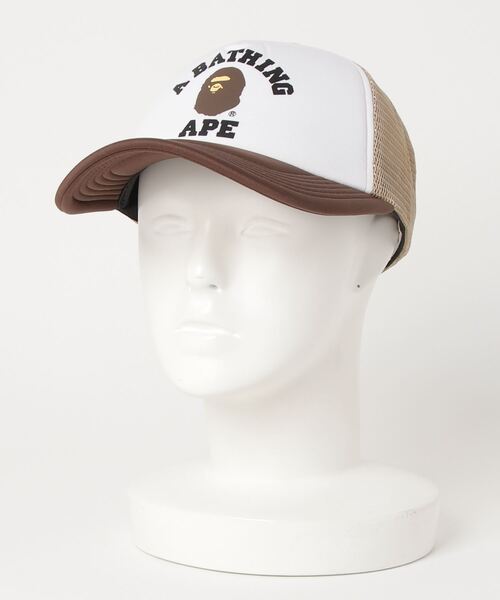 A BATHING APE（アベイシングエイプ）の「COLLEGE MESH CAP（キャップ・メンズ・ブルー/ブラック/ベージュ・FREE）」の7枚目の写真